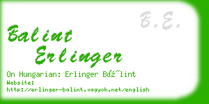 balint erlinger business card